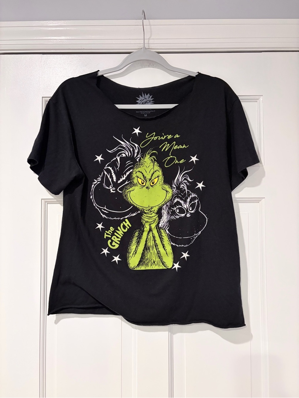 Grinch Black Graphic Tee - "You're a Mean One" Medium